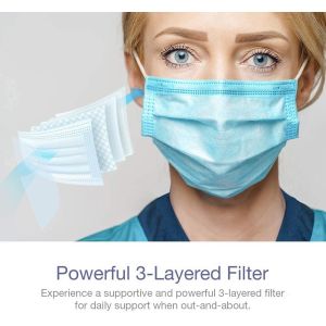 Earloop Disposable Nonwoven Face Mask 50Pcs Box Breathable Nose Mouth Cover