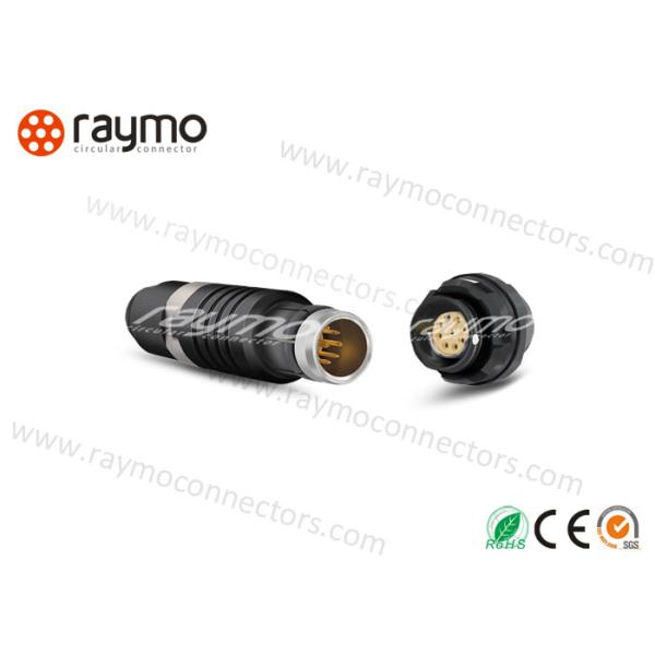 Quality RAYMO Circular Waterproof Connector Automative Applied Plated With Black Chorme for sale