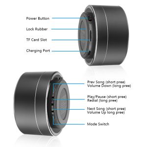 Mini Wireless Speakers Subwoofer Loudspeaker Outdoor Waterproof Portable