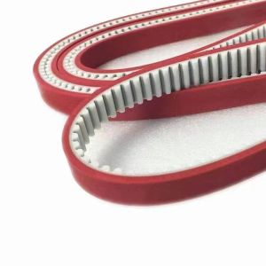 T5/T10 Trapezoidal Pull Down Tooth Best Rubber Timing Belt Red Covered toothed