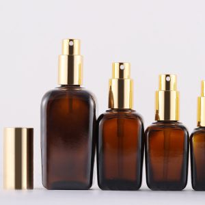 Glass Square Spray Oil Pump Bottles 10ml To 100ml