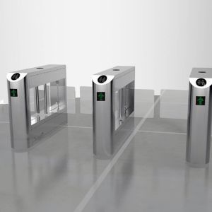 Security Flap Entrance Automatic Turnstiles Electronic Fingerprint High