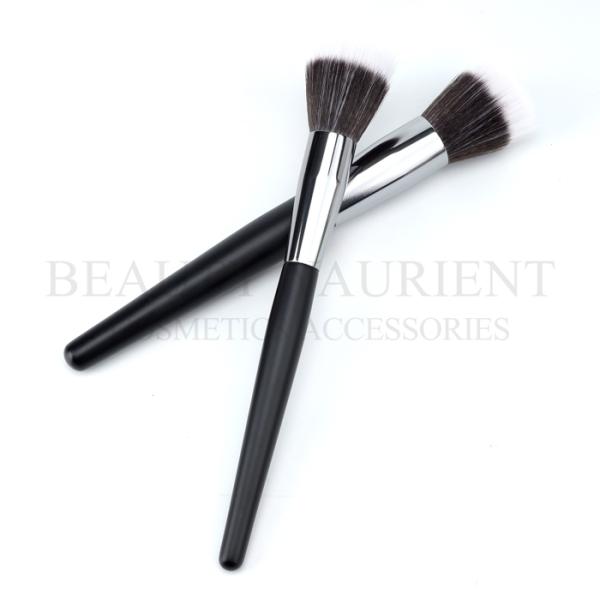 Face Makeup Tools Cruelty Free Wooden Handle Synthetic Hair High Quality Custom Makeup Stippling Brushes