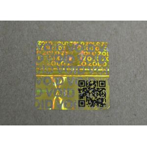 Custom design self adhesive pet Hologram sticker with QR code