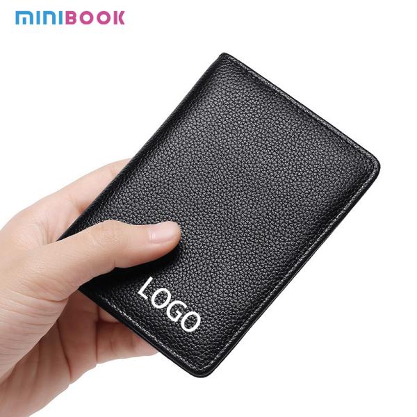 Multi-Slot Anti-Degaussing Card Holder for Men's Driver's License in Genuine Leather