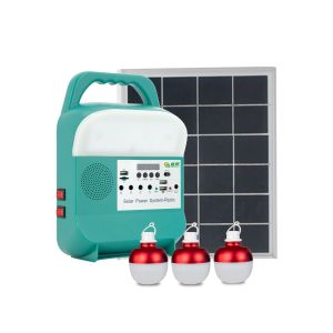 9W Solar Power Lighting Kit LED Bulbs Wall Portable Station Phone Charger SRE