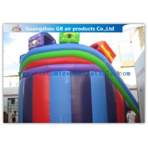 Funny Children Inflatable Amusement Park , Inflatable Bouncy Castle With Slide