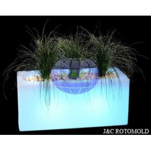 China Double Walls Plastic LED Flower Pot Molds Made By Aluminum Rotational Molds on sale