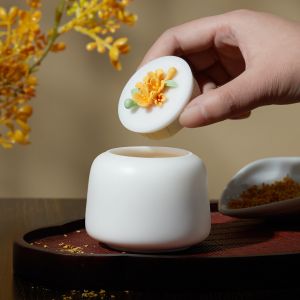 Functional Design 4.7"DIAX7”H Ceramic Container With Lid Multifunctional