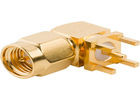 SMA Female Jack 50 OHM RF Coaxial Connectors Through Hole PCB Mount Right Angle