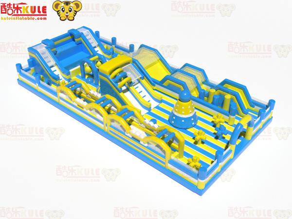 Quality Big Circle Obstacles With Slides Inflatable jumping playground for sale