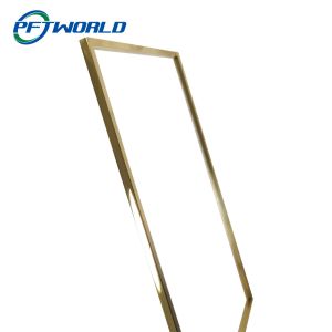 Polished Bending Metal Parts Rectangular Brass Frame Not Easy To Deform