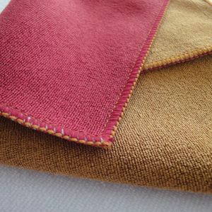 White 100% polyester 2-layers tea square absorb towel