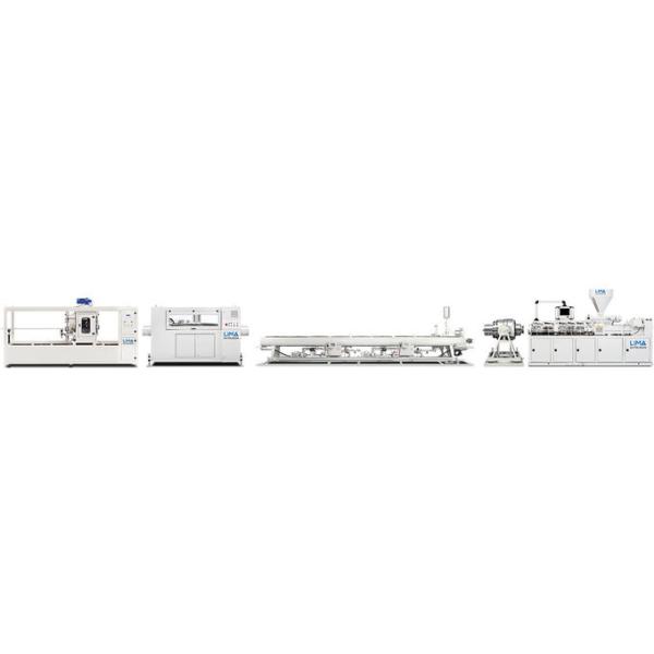 Cable Conduit Pipe Extrusion Machine , Guillotine Cutter Pipe Manufacturing Machine 0