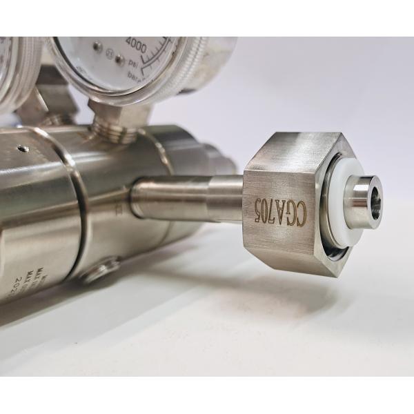 R31 Panel Mounting Double Gauge Pressure Regulator PCTFE NBR CGA705