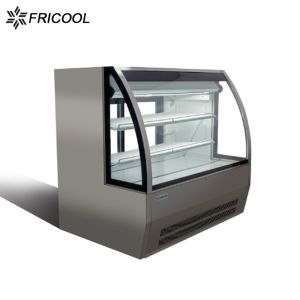 22 Cu.Ft R134a Curved Glass Refrigerated Deli Case Fridge For Bakery Shop