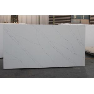 P7106 Black Vein Calacatta Quartz Countertops High Temperature Resistant