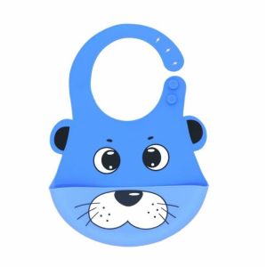 SGS Children'S Two Color Waterproof Silicone Snap On Bib