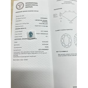 Wholesale Blue 4.01ct VS1 CVD Lab Created Diamonds Artificial Diamonds For Jewelry Making from china suppliers