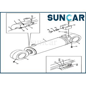 Wholesale LZ00621 Counterweight Cylinder Seal Repair Kit For CX460 CX470B CX470C CASE from china suppliers