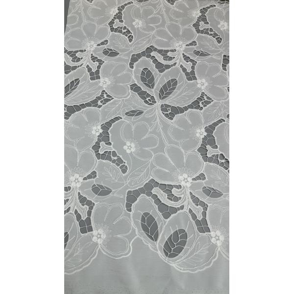 Embroiderey Lace Fabric Mesh Floral Elegant Hollow-up Embroidered Lace Fabric