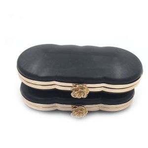 Clutch hardware metal purse frame clasp metal gold purse frame with plastic