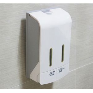 Bathroom ABS 350ml Double Soap Dispenser Wall Mounted