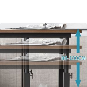 Black/Silver/Custom Frame Manual Height Adjustable Computer Sit Stand Table for