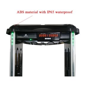 Waterproof IP65 8KHZ ABS Material Walk Through Metal Detector For Outdoor Use