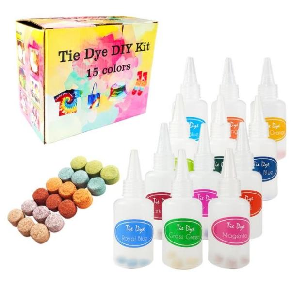 factory Tie Dye Kit of 15 Colors, Spray Tie Dye for Creative Activities and DIY