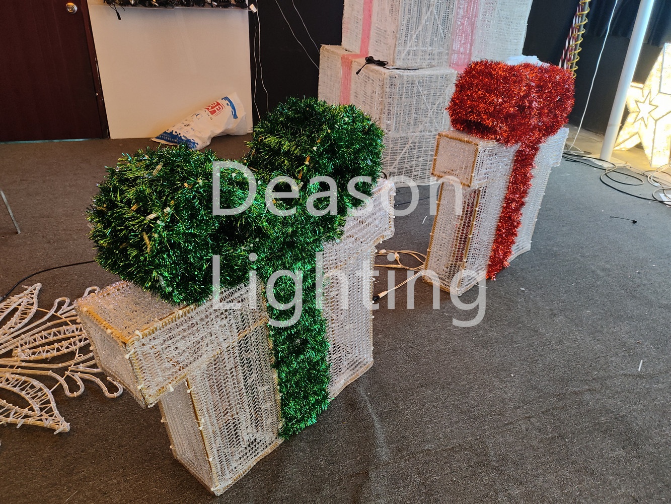 motif light christmas decoration gift box led