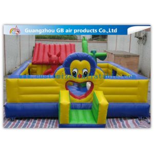 Cartoon Inflatable Bouncy Castle Combo / Inflatable Trampoline For Kids