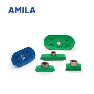 Flat Oval Vacuum Cups Groove Structure Design MAOF For Handling Metal Plate