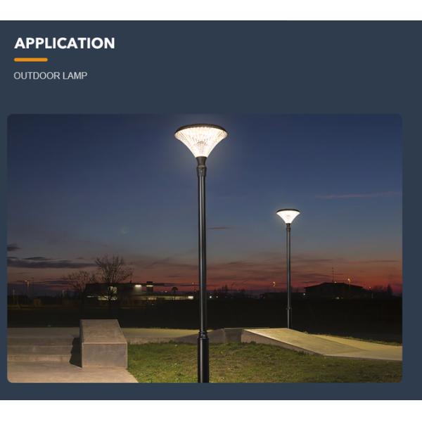 Diamond Shape Garden Solar Pole Light IP65 Weather Resistant For Patio Coutyard Park