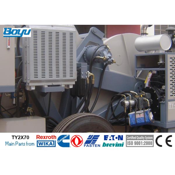 14Tons Cummins Engine Tension Stringing Equipment With OPGW / ADSS Conductor