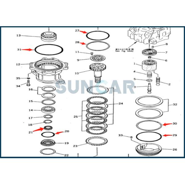 706-77-01150 7067701150 Swing Motor Seal Kit Fits Excavator Komatsu PC300-5