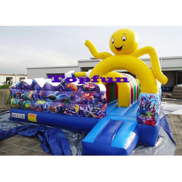 Custom Clown Themed Inflatable Playground For Slides And Jumpers , Soft Play