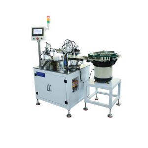 Long Valve Element Assembly Machine With Vibrating Bowl Feeding