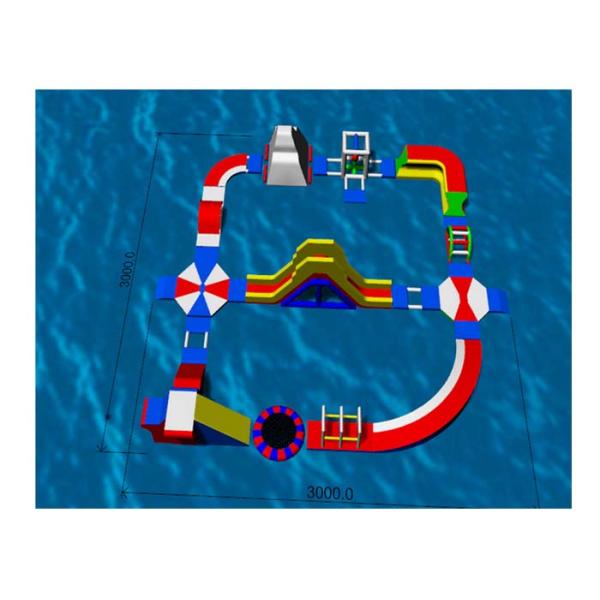 Personalized Fireproof Amazing Inflatable Water Park With CE Certificate