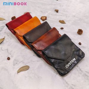 Convenient Trifold PU Leather Small Coin Purse Business Card Holder with Snap