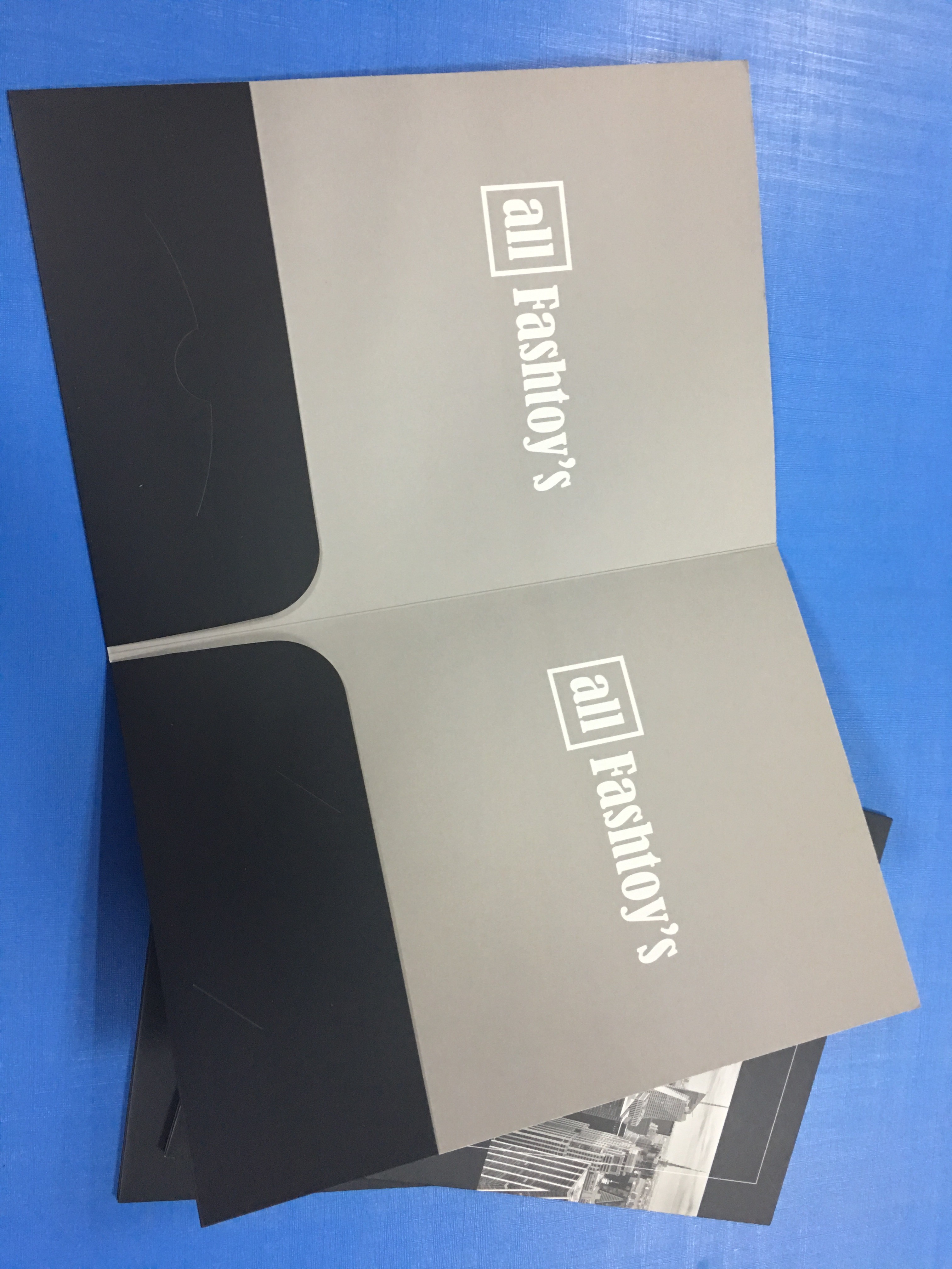 Coated Art Paper Personalized Presentation Folders A4 With Business Card Insert