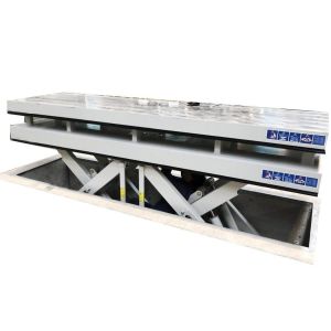 Double Scissor Lift Table with Safety Frame and 3650x1000mm Platform for 1000mm