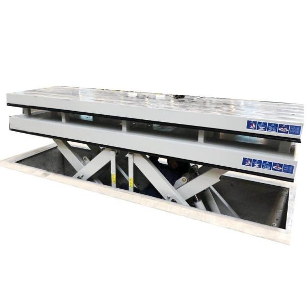 Double Scissor Lift Table with Safety Frame and 3650x1000mm Platform for 1000mm