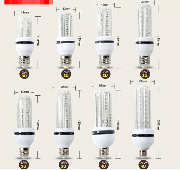 E27 B22 LED Bulb Corn Light with 360° light 10W energy saving lamps 4U type