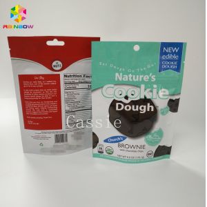 China Custom Printed Snack Packaging Bags Smell Proof Cookies Stand Up Pouch With k on sale