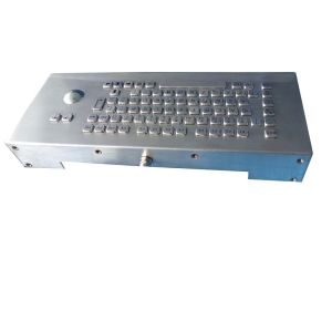 IP65 waterproof mountable stainless steel kiosk metal keyboard with trackball