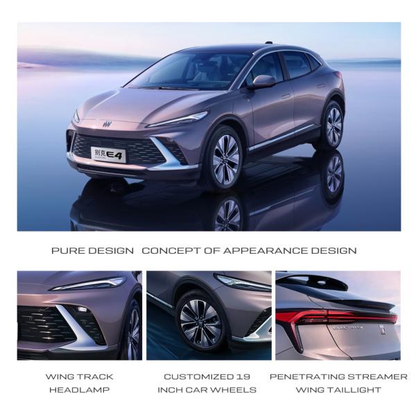 Max Speed 180km/h Fast Charging and Winter Birch White Color 2024 Buick E4 Luxury Electric Vehicle at an Unbeatable