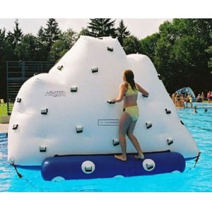 3m Height Inflatable Water Sports , Inflatable Climbing Wall With Water Slide
