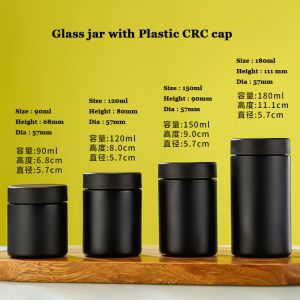 Logo/Graphic Design Borosilicate Glass Round Storage Jars with Childproof Cap in