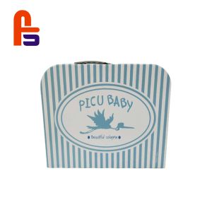 Customized Mini Hot Stamping Surface Finishing Cardboard Suitcase Box